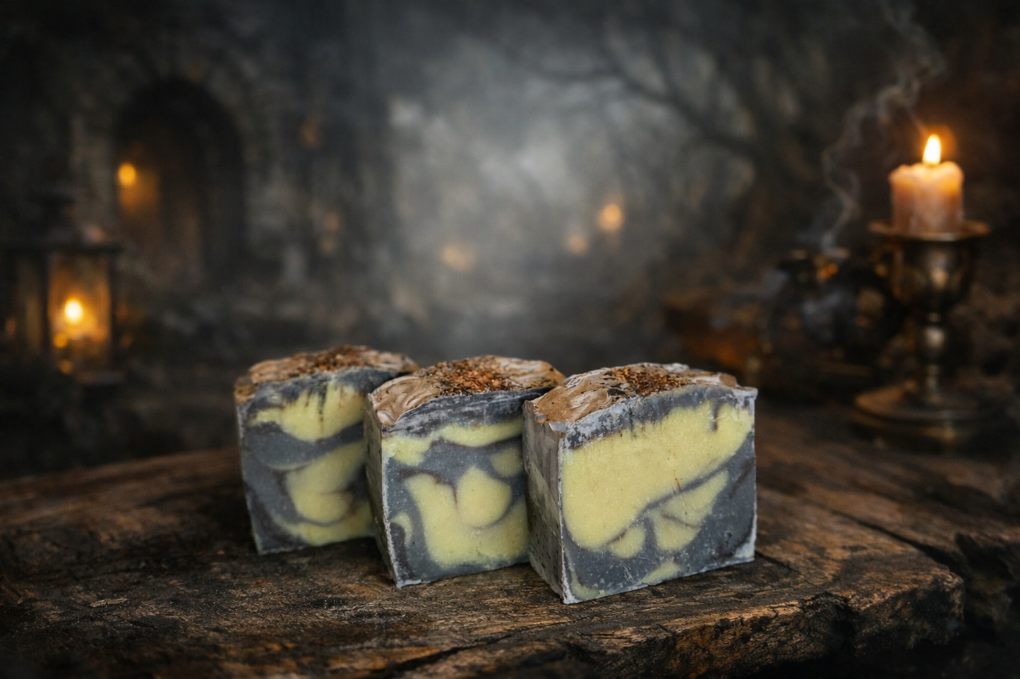 Granite layered body soap