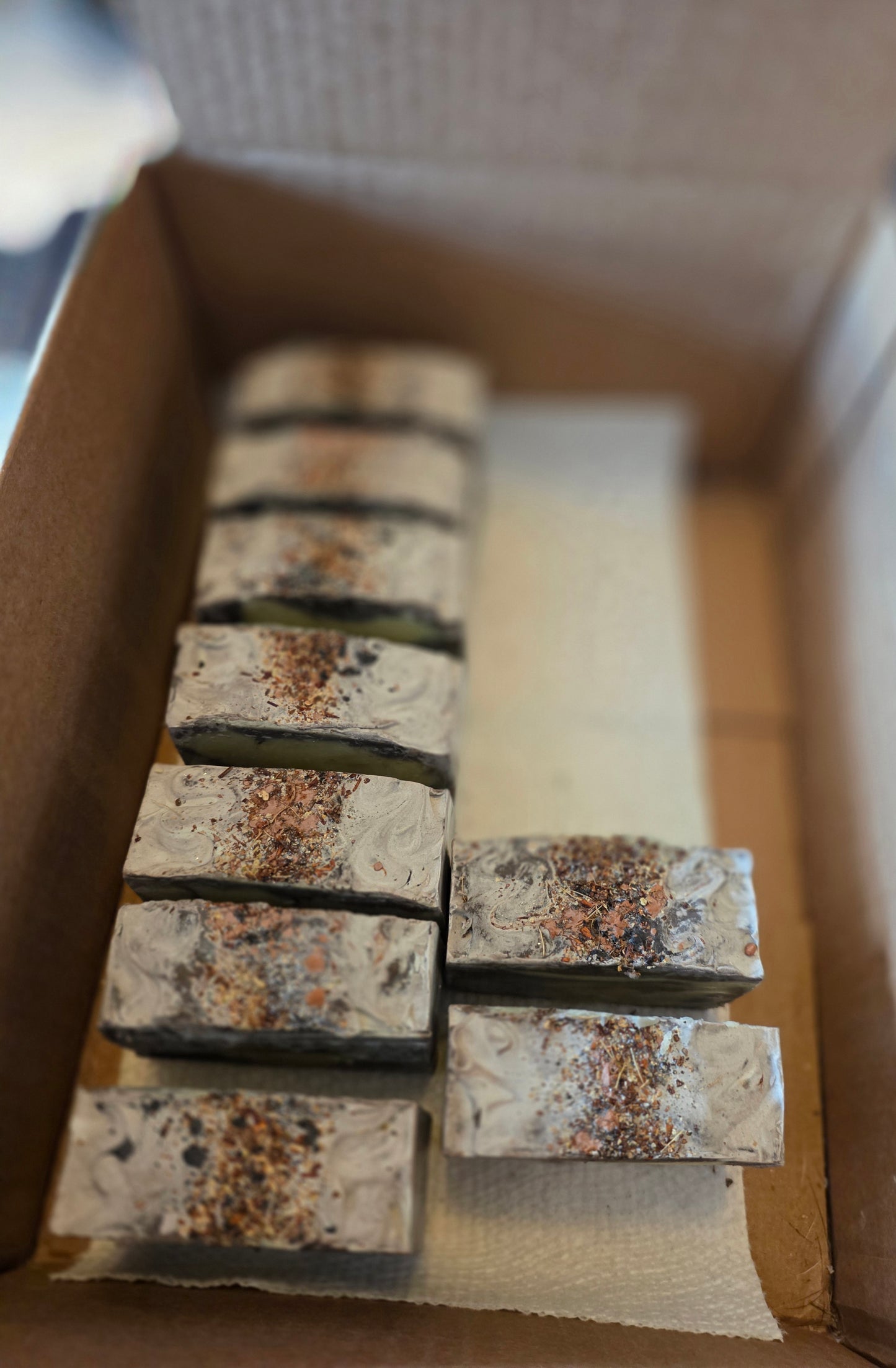 Granite layered body soap