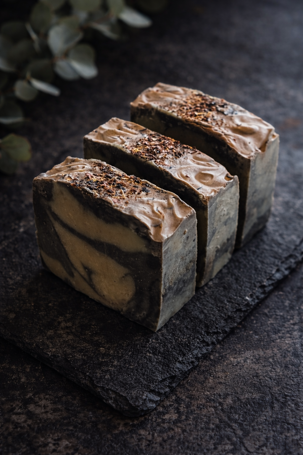 Granite layered body soap